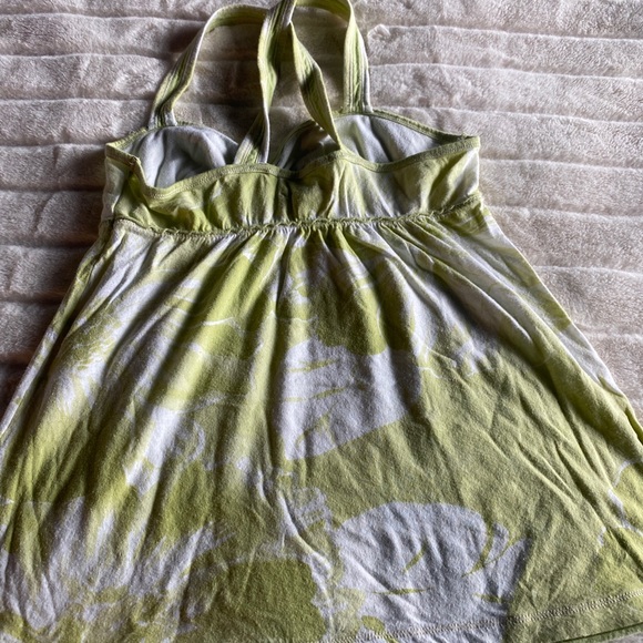 Y2K Green and White Floral Tank Top M - Picture 4 of 5